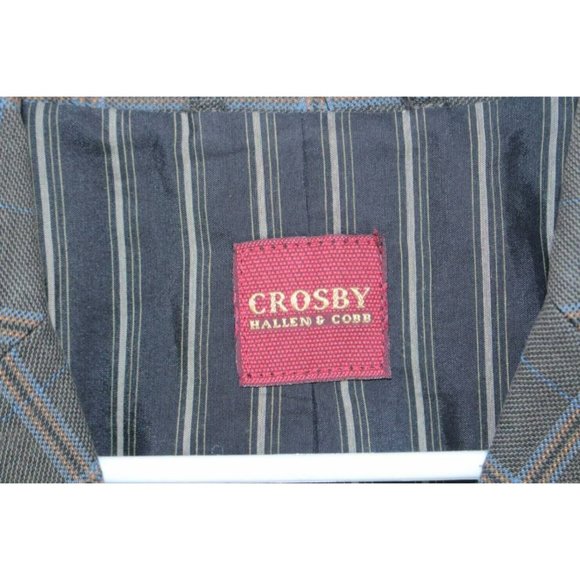 Vintage Crosby Hallen And Cobb Sport Coat Mens 48 Plaid 3 Button Suit Jacket - Picture 5 of 8